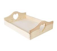 Creative Deco Grande Bandeja de Madera con Asas Corazón | 35 x 25 x 10,5 cm