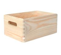 Creative DECO Grande Caja Madera Decorativa Almacenaje 30x20x13cm | (+/-1cm) | Asas | Cesta Cajón Baúl Cofre Navidad Decoupage, Decorar, Fruta, Documentos, Objetos, Juguetes, Herramientas
