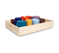 Creative DECO Grande Caja Madera Decorativa Almacenaje 40x30x6,5cm | (+/-1cm) | Asas | Cesta Cajón Baúl Cofre Navidad Decoupage Decorar Fruta Documentos Objetos Juguetes Herramientas
