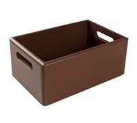 Creative DECO Grande Caja Madera Decorativa Almacenaje Marrón 30x20x13cm | (+/-1cm) | Asas | Cesta Cajón Baúl Cofre Navidad Decoupage Decorar Fruta Documentos Juguetes Herramientas
