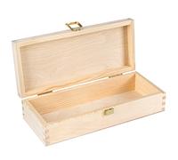Creative DECO Larga Caja Madera para Decorar con Tapa | 24 x 10.5 x 5.7 cm