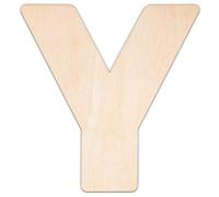 Creative Deco Letras de Madera Contrachapada Personalizadas | Letra Y | Alfabeto | Tamaño 5-100 cm | Contrachapado 3 mm | Tu Texto | Recortes Cortados con Láser, para Decoupage Decoración Puertas