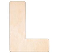 Creative Deco Letras Personalizadas de Madera Contrachapada o MDF | Letra L | Alfabeto | Tamaño 5-100 cm | Contrachapado 3mm | Tu Texto | Recortes Cortados con Láser, para Decoupage Decoración Puertas