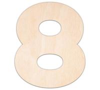 Creative Deco Números de Madera Contrachapada o MDF Personalizados | Número 8 | Tamaño 5-100 cm | Contrachapado 3mm | Recortes Cortados con Láser | para Decoupage Decorar Pintar Bricolaje DIY Puertas