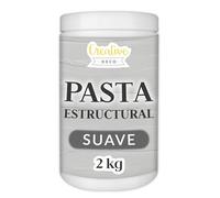 Creative Deco Pasta Estructural de Textura Suave 2 kg | Pasta Gris para Proyectos Artísticos para Pintura Acrílica | Fácil de Usar con Espátula para Crear Efectos 3D, Estructuras, Texturas