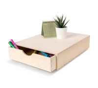 Creative Deco Pequeña Cajonera Madera | 1 Cajón | 33 x 25 x 7 cm