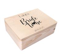 Creative DECO Personalizada Caja de Regalos Originales para la Novia Boda Regalo | Caja Madera de Recuerdos Especiales para Futura Esposa | Parejas Aniversario Matrimonio