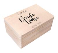 Creative DECO Personalizada Caja de Regalos Originales para la Novia Boda Regalo | Caja Madera de Recuerdos Especiales para Futura Esposa | Parejas Aniversario Matrimonio