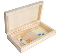 Creative DECO Portalápices Pequeña Caja de Recuerdos de Madera con Tapa