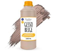 Creative DECO Profesional Gesso Beige | 1L | Pintura Acrílica | Preparación de Pintura | Cebador | Imprimación Cobertura Ideal para Preparar Cada Superficie para Decoupage | Artesanía Manualidades