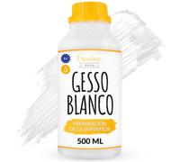 Creative Deco Profesional Gesso Blanco | 500ml | Pintura Acrílica | Preparación de Pintura | Cebador | Imprimación Cobertura Ideal para Preparar Cada Superficie para Decoupage | Artesanía Manualidades