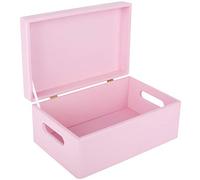 Creative DECO Rosa Grande Caja Madera Decorativa Almacenaje | 30x20x14cm