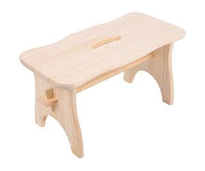 Creative Deco Taburete Madera Bajo Banco | 39 x 18 x 21 cm | Pequeña Silla Reposapiés Banqueta Asiento Escalera de Cocina Baño para Niños y Adultos | Madera de Pino para Decorar y Decoupage