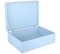 Creative DECO XL Azul Grande Caja Madera Decorativa 40x30x14cm (+/-1cm)