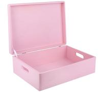 Creative DECO XL Rosa Grande Caja Madera Decorativa Almacenaje 40x30x14cm