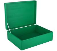 Creative DECO XL Verde Grande Caja Madera Decorativa 40x30x14cm (+/-1cm)