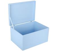 Creative DECO XXL Azul Grande Caja Madera Decorativa Almacenaje | 40 x 30 x 24 cm (+/-1cm) | con Tapa | Pascua Cofre Decorar Regalo Decoupage | Juguetes, Documentos, Objetos de Valor, Herramientas