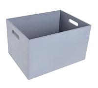 Creative DECO XXL Grande Caja Madera Decorativa Almacenaje Gris | 39 x 29 x 23 cm (+/-1cm) | Asas | Navidad Cesta Cajón Baúl Cofre Multiusos Decoupage Decorar Fruta Documentos Juguetes Herramientas