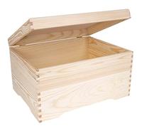 Creative DECO XXL Grande Caja Madera para Decorar con Tapa | 40x30,5x24 cm