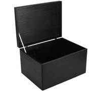 Creative DECO XXL Negro Grande Caja Madera Decorativa Almacenaje con Tapa