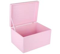 Creative DECO XXL Rosa Grande Caja Madera Decorativa Almacenaje | 40 x 30 x 24 cm (+/-1cm) | con Tapa | Pascua Cofre Decorar Regalo Decoupage | Juguetes, Documentos, Objetos de Valor, Herramientas