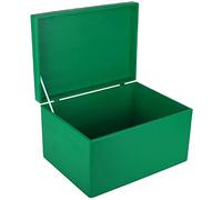Creative DECO XXL Verde Grande Caja Madera Decorativa Almacenaje | 40 x 30 x 24 cm (+/-1cm) | con Tapa | Pascua Cofre Decorar Regalo Decoupage | Juguetes, Documentos, Objetos de Valor, Herramientas