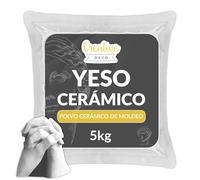Creative Deco Yeso Cerámico en Polvo Blanco | 5 kg | Masa de Moldeo | Yeso para Modelar | Inodoro | Perfecto para Manualidades Artesanía Modelado Decoración Bricolaje Escultura