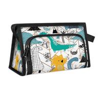 Creative Desig Dinosa - Bolsa de maquillaje de viaje para mujeres, hombres, niños, niñas, niños, niñas, mármol, multiusos, bolsa de lavado, bolsa de aseo para cosméticos, artículos de tocador,