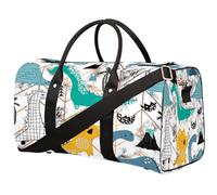 Creative Desig Dinosa - Bolsa de viaje para mujeres, hombres, niñas y niños, bolsas de noche de mármol Dinosa de 22,7 L, bolsa de equipaje de cabina para deportes, gimnasio, yoga, color, 22.7 L,