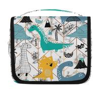 Creative Desig Dinosa - Neceser de viaje para mujeres, hombres, niños y niñas, bolsa de cosméticos de mármol Dinosa, bolsa de aseo colgante, organizador de artículos de tocador, bolsa de ducha, color,