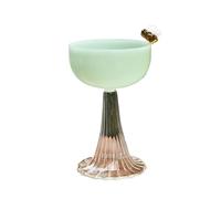 Creative Dessert Cup Handmade Glass Goblet Ice Cream Cocktail Glasses Cold Drink Fruit Tea Cup Oatmeal Bowl Cartoon Gift(200ml-10)