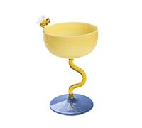 Creative Dessert Cup Handmade Glass Goblet Ice Cream Cocktail Glasses Cold Drink Fruit Tea Cup Oatmeal Bowl Cartoon Gift(200ml-06)