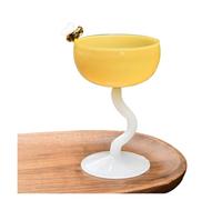 Creative Dessert Cup Handmade Glass Goblet Ice Cream Cocktail Glasses Cold Drink Fruit Tea Oatmeal Bowl Cartoon Gift(200ml-04)