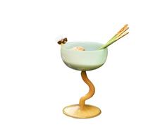 Creative Dessert Cup Handmade Glass Goblet Ice Cream Cocktail Glasses Cold Drink Fruit Tea Oatmeal Bowl Cartoon Gift(200ml-07)