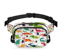 Creative Dinosa Prints - Riñonera multifunción para viajes, deportes, correr, dinosaurio, mármol, riñonera, riñonera, bolsa de cinturón para mujeres, hombres, niñas y niños, color, XL, Organizador de