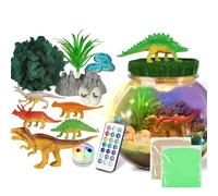 Creative Dinosaur Terrarium Kit, Dinosaur Night Light Kit, Dino Arts and Crafts for Boys, Make Your Own Dinosaur Terrarium, Night Light Terrarium Craft Kit, Dinosaur Crafts for Boys Ages 4-12