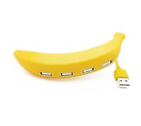 Creative Divisor USB 2.0 De 4 Puertos - Adaptador Tipo C De Concentrador Expansor, Adaptador Multipuerto USB Divisor De Concentrador De 4 Puertos | 1 A 4 tiny Banana Hub USB 2.0 Hub Transferencia De D