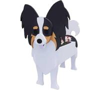 Creative Dog Planter Plant Pots, PVC Material 3D Animal Shape Cartoon Flower Pot, Puppy Planter for Succulents Flowers Herbs, Great Gift for Dog Lovers(Papillon)