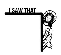 Creative Door Corner Decor - Madera Funny Door Sign Jesús, Saw That Sign's Jesus Door's Frame Decor, Metal Window Sitter Bless This Home Window Decoration For Home Gabinete Frame Corner Decor