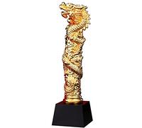 Creative Dragon Trophy - Trofeo de resina chapado en oro para campeones, reconocimiento de crecimiento, actividades del campus, recuerdos del equipo de la empresa