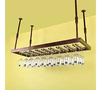 Creative European Wine Rack & Glass Holder UpsideDown Bottle Stand Ceiling Hanging Stemware Rack Stylish 60x35CM Home Decor for Wine Lovers