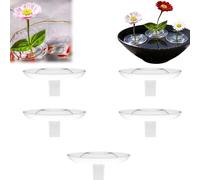Creative Floating Floral Arrangement Holder, Floating PVC Mini Vase for Bowls Fish Tanks, Wind Driven Waterproof Flower Holder for Living Rooms Decoration