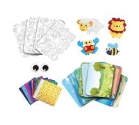 Creative Foil Art Kit - Animal Kids Foil Stickers Set | Fun DIY Craft Activity for Children with Shiny Foils Sheets, Handmade Art Supplies for Home School Classroom Parties, and Group Arts Projects