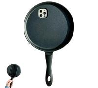 Creative Frying Pan Phone Case, Saucepan Case for iPhone 16 15 14 13 12 11 Pro MAX Plus 3D Creative Funny Phone Cover, 3D Creative Saucepan Hard, DIY Funny Creative Case (16 Pro MAX,Black)