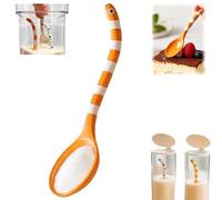 Creative Garden Eel Spoon,Cute Ocean-Themed Dessert Stirrer,Handmade Sugar Jar Eel Spoon,Lifelike Eel-Shaped Spoons with Orange Striped and Spotted for Tea, Dessert or Decoration (Orange)
