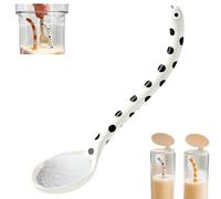 Creative Garden Eel Spoon,Cute Ocean-Themed Dessert Stirrer,Handmade Sugar Jar Eel Spoon,Lifelike Eel-Shaped Spoons with Orange Striped and Spotted for Tea, Dessert or Decoration (White)