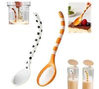 Creative Garden Eel Spoon,Cute Ocean-Themed Dessert Stirrer,Handmade Sugar Jar Eel Spoon,Lifelike Eel-Shaped Spoons with Orange Striped and Spotted for Tea, Dessert or Decoration (2Mix)