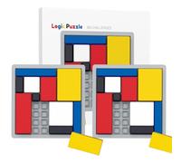 Creative Geometric Blocks Game with Storage Tray, 3D Logic IQ Training, Montessori Stem Educational Toys for All Ages, with 88 Challenges and Colorful Shape Patterns (2Pcs)