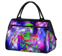 Creative Goth Skull Travel Duffle Bag for Women Men Kids Girls Skul Galaxy Weekend Overnight Bags 24L Holdall Tote Cabin Bag for Sports Gym Yoga, color, 24 L, Organizador de bolsas