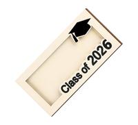 Creative Graduation Cash Organizer Box 2026 - Wooden Money Gift Holder | Includes Commemorative Coin & Gift Card Stickers, Fun Graduation Gifț For Seniors And Grads, Handcrafted Wooden Keepsake